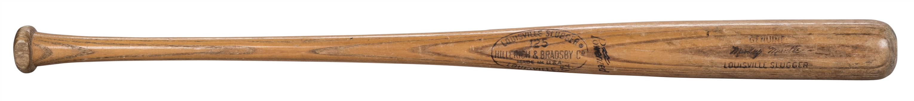 1965-68 Mickey Mantle Hillerich & Bradsby M110 Game Used Professional Model Bat Including Post Acquisition Use (PSA/DNA)